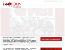 Tablet Screenshot of endresultssalonspa.com